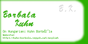 borbala kuhn business card